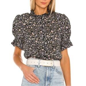 New Selkie the Bistro Blouse in Spirit Floral Button Up Top
